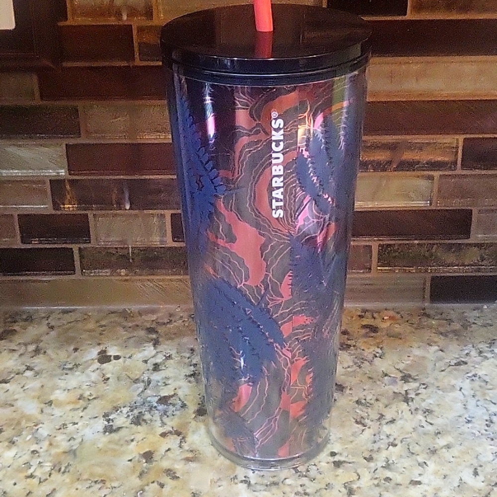 NWT Starbucks Fall 2022 Ocean Fern rose gold tumbler